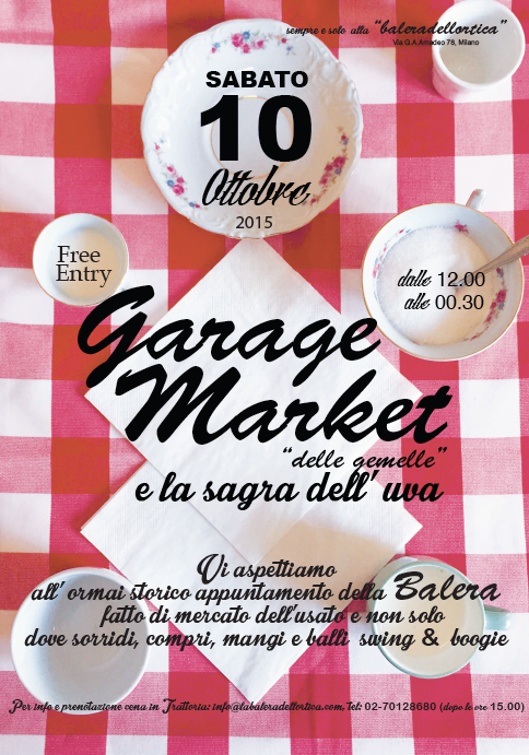 Garage market e la sagra dell'Uva, sabato 10 ottobre