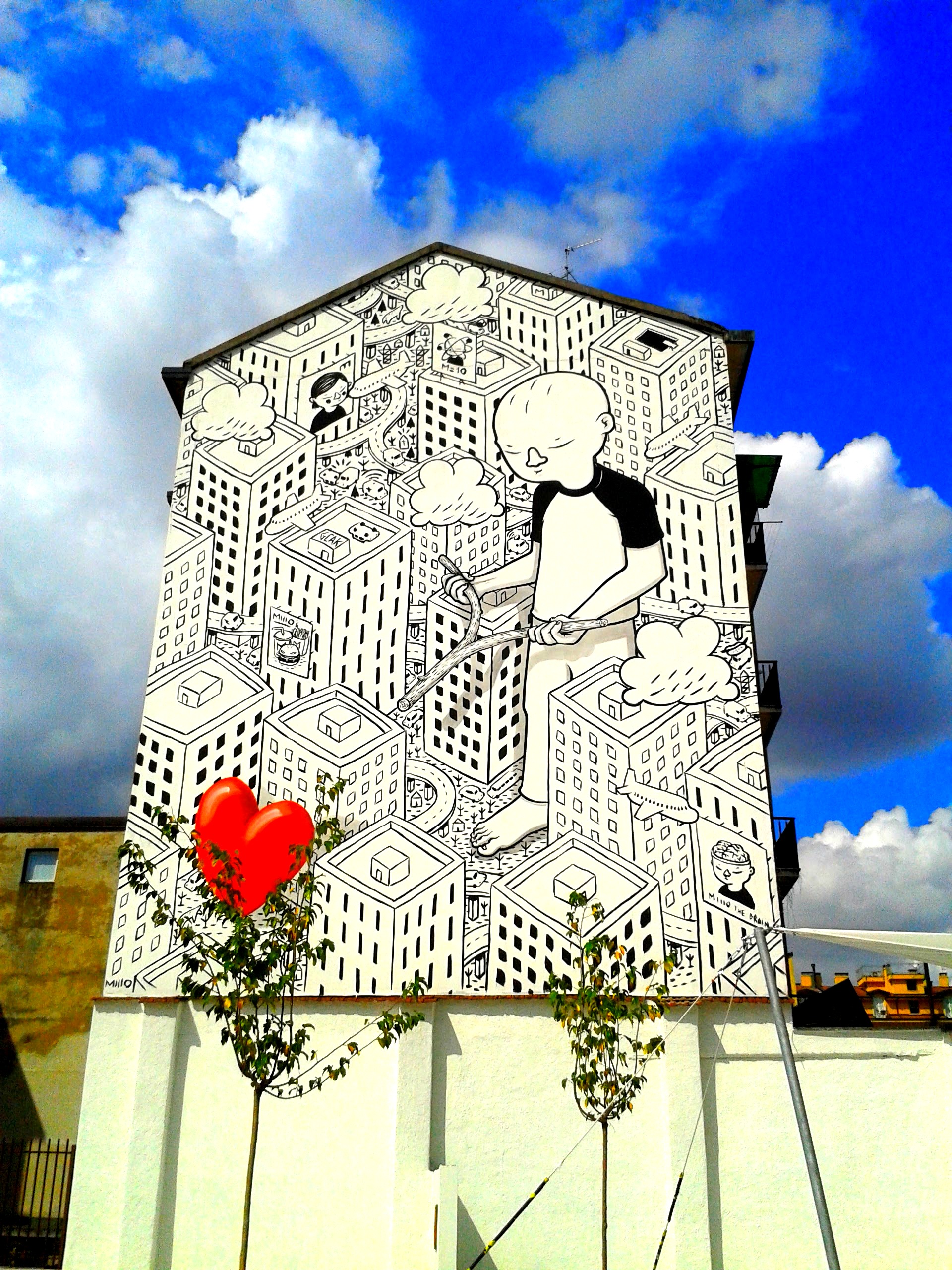Il murale di Millo - Via Morosini