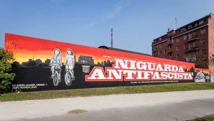 Murale antifascista che ricorda il contributo dei niguardesi alla guerra di liberazione e alcuni suoi caduti - Niguarda - Foto by Niguarda.eu