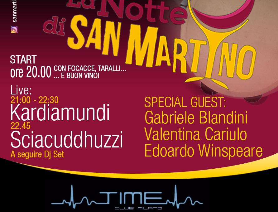 Venerdì 11 novembre torna l’appuntamento con “La Notte di San Martino”
