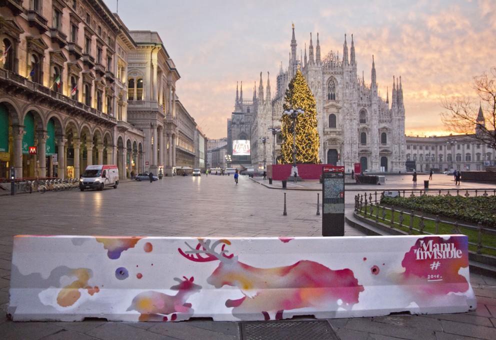 La street art colora le barriere di cemento antiterrorismo